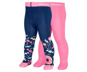 Playshoes Strumpfhose 2er Pack - Bonbons Marine Rosa - Gr. 50/56