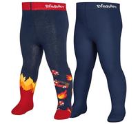 Playshoes Strumpfhose Feuerwehr – 2er Pack Unisex, Marine Gr. 62/68