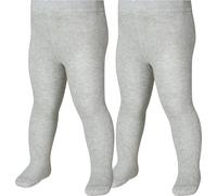 Playshoes Unisex Kinder Strumpfhose, Grau/melange Doppelpack, 50-56 EU