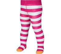 Playshoes Mädchen Ringel, Oekotex-100 Standards Strumpfhose, Rosa (Pink/Weiß 172), 122