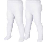 Playshoes Strumpfhose uni Doppelpack weiß Mädchen 499101-1, Farbe Playshoes:weiß, Größe Playshoes:110/116