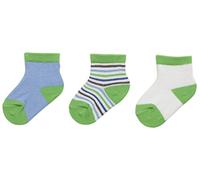 Playshoes Unisex Baby Erstlingssocken Geringelt 495116, 900 - Grün, Einheitsgröße (Herstellergröße: 0-3M)