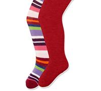 Playshoes Unisex Baby Strumpfhose Ringel 2er Pack 498940, 900 - Rot, 62-68