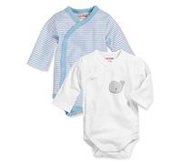 Playshoes Unisex Baby Wickel-body 1/1-arm 2er Pack Wal 809503, 17 - Bleu, 62