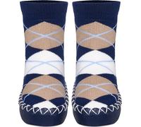 Playshoes Kinder Hüttenschuh Karo Marine-19/22