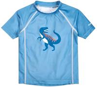 Playshoes Unisex Kinder Badeshirt Rash-Guard-Shirt, Blau Dino, 86-92
