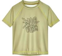 Playshoes Unisex Kinder Badeshirt Rash-Guard-Shirt, Oliv Wave, 98-104