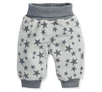 Playshoes Unisex Kinder Fleece-Pumphose Baby-Hose, Grau Sterne, 80