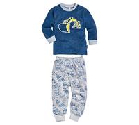 Playshoes - Frottee-Schlafanzug Bagger Lang In Marine, Gr.92