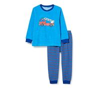 Playshoes Unisex Kinder Frottee Schlafanzug Zweiteilig Pyjama-Set, Blau,116