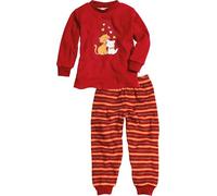 Playshoes Schlafanzug Frottee Katzen zweiteilig Unisex Kinder Rot Größe 86