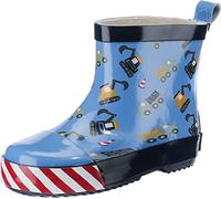Playshoes Gummistiefel Halbschaft Baustelle blau - Junge - Gr. 26