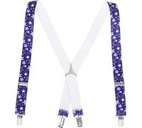 Playshoes Unisex Elastisch Hosenträger, blau Sterne, 60cm