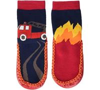 Playshoes Hüttenschuh - Feuerwehr Marine Rot - Gr. 18/19