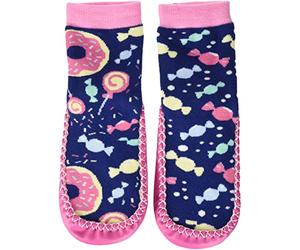 Playshoes Unisex Kinder Hüttenschuh Hausschuh, Marine Rosa Bonbons, 28/29 EU