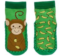 Playshoes Kinder Hüttenschuh Affe Grün-24/25