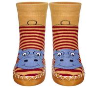 Playshoes Kinder Hüttenschuh Nilpferd Rot-23/26