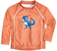 Playshoes Unisex Kinder Langarmshirt Rash-Guard-Shirt, Lang Ocker Dino, 122-128
