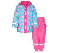 Playshoes Unisex Kinder Regen-Set Regenhose Regenanzug, Eulen Bund, 128