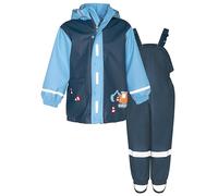 Playshoes Unisex Kinder Regen-Set Regenlatzhose Regenanzug, Baustelle, 98 (2er Pack)