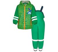 Playshoes Unisex Kinder Regen-Set Regenlatzhose Regenanzug, Dino, 104 (2er Pack)