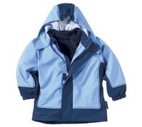 Playshoes Unisex Kinder Regenjacke 3 in 1 408621, 639 - Marine/Hellblau, 128
