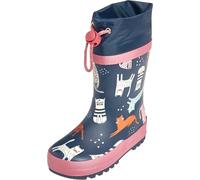 Playshoes Kindergummistiefel Allover Katzen Blau mit Stulpe Größe 26
