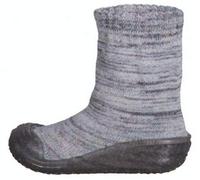 Playshoes Unisex-Kinder Socke gestrickt Hohe Hausschuhe, Grau (Grau 33), 24/25 EU, 202101