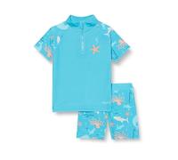 Playshoes Unisex Kinder UV-Schutz Bade-Set zweiteilig Schwimmshirt Badeshorts Badebekleidung, Meerestiere, 122/128