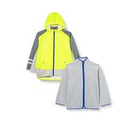 Playshoes Unisex Kinder Wasserdichte Funktions-jacke 3 In 1 Regenmantel Regenjacke Regenbekleidung, neongelb,86