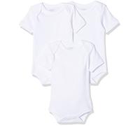 Schnizler Unisex Baby kurzarm, 3er Pack Uni, Oeko-Tex Standard 100 Body, Weiß (weiß 1), 50 (Herstellergröße: 50/56)