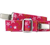 Playshoes Unisex Schnalle Zum Klipsen Elastik-Gürtel Clip Uni, Pink Sterne,116-140