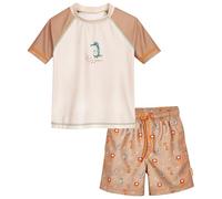 Playshoes 2tlg. Badeoutfit in Hellbraun - Größe 110/116 | Baby Bademode