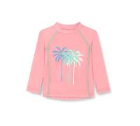 Playshoes UV-Schutz Bade Shirt Unisex Kinder Schwimmshirt Badebekleidung, Palmen Koralle Langarm, 86/92
