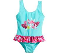 Playshoes Badeanzug FLAMINGO in türkis/pink, Gr. 74/80, maedchen