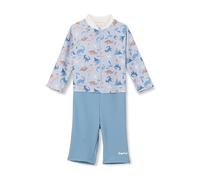 Playshoes Unisex Kinder UV-Schutz Einteiler Badeanzug Schwimmanzug Badebekleidung, Dino Allover Langarm, 86/92
