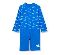 Playshoes Jungen Langarm Einteiler Hai Badehose, blau, 98/104