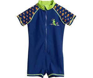 Playshoes UV-Schutz Einteiler Unisex Kinder Badeanzug Schwimmanzug Badebekleidung, Krokodil, 74/80