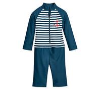 Playshoes Jungen Langarm Einteiler Maritim Badehose, Marine/weiß, 74/80