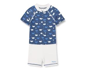 Playshoes UV-Schutz Einteiler Unisex Kinder Badeanzug Schwimmanzug Badebekleidung, Wal, 86/92