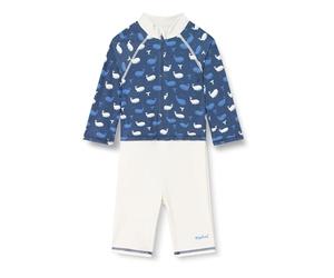 Playshoes UV-Schutz Einteiler Unisex Kinder Badeanzug Schwimmanzug Badebekleidung, Wal Langarm, 62/68