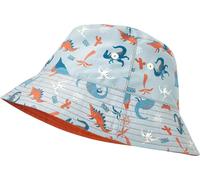 Playshoes Wende-Sonnenhut "Dino" in Orange - Größe 53 cm | Kindermuetzen