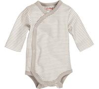 Schnizler Baby - Wickelbody Unisex Ringel Langarm natur : 50