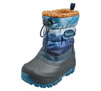 Playshoes Winter-bootie Berge Unisex Kinder Schneestiefel, Blau Berge, 24/25 EU