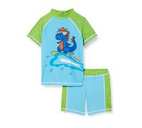 Playshoes UV-Schwimmanzug DINO 2-teilig in blau/grün, Gr. 122/128, junge