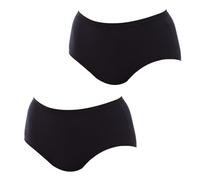 Playtex Brief Damen Midislip aus Bio-Baumwolle x2 Schwarz M