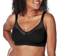 PLAYTEX Damen 18 Hour Smoothing Wirefree Bra Us4697 Minimizer-BH, Undurchsichtige, Schwarz, 100C