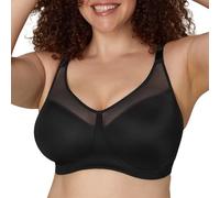Playtex Damen-BH 18 Hour Smoothing Wirefree Bra US4697 Minimizer, undurchsichtig, Schwarz 100C