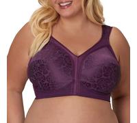 PLAYTEX Damen 18-Stunden-Komfort-BH, kabellos, volle Abdeckung, Einzel- oder 2er-Pack, Pflaume Majestic, 95B