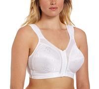 Playtex Damen Bügelloser BH mit Flexiblem Rücken, 18 Stunden, Vorne Schließend, Us4695 BHS, Undurchsichtige, Weiss/opulenter Garten, 95E